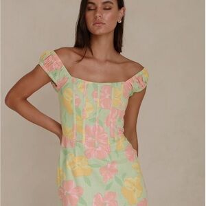 NWT SABO Skirt Tillie Dress - Green, Yellow, Pink